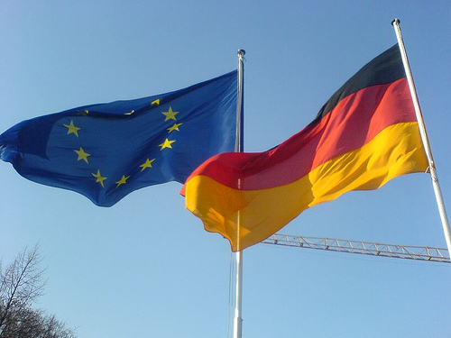 EU German flags