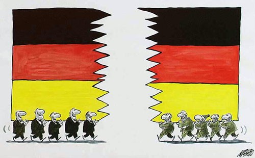 Cartoon on German union