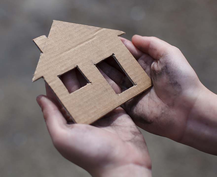 cardboard house cutout