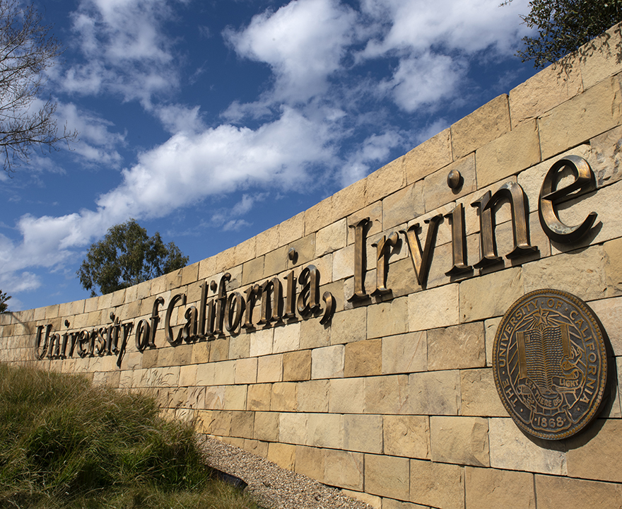 UC Irvine campus sign
