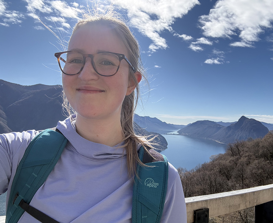 Bradley hiking in Lugano, Switzerland.