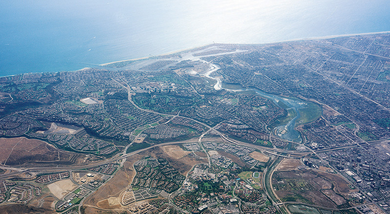 aerial view of Irvine