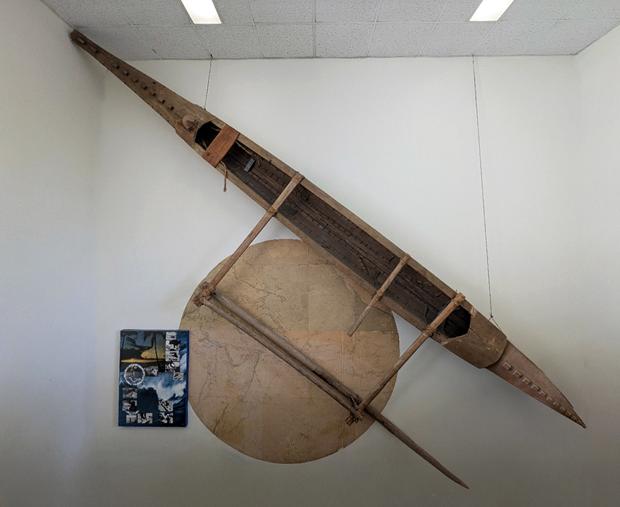 canoe in SST stairwell