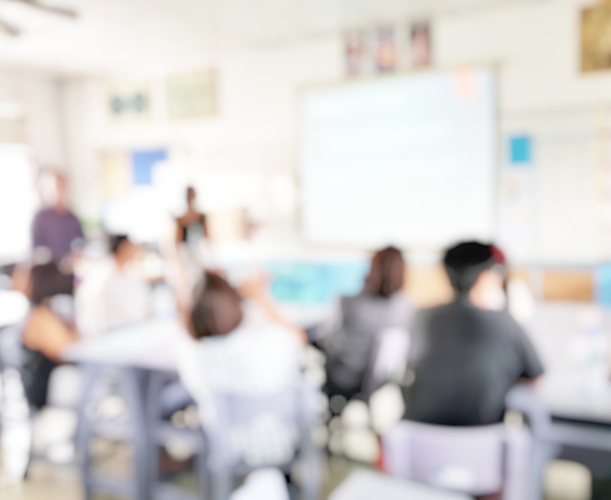 blurry classroom