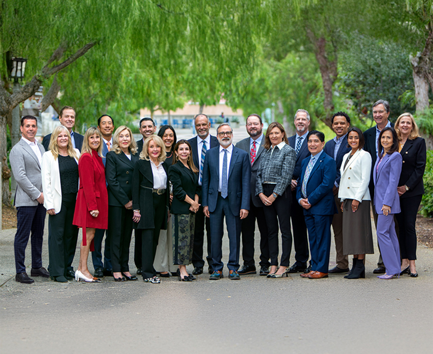 Members of the DLS pictured with dean Bill Maurer