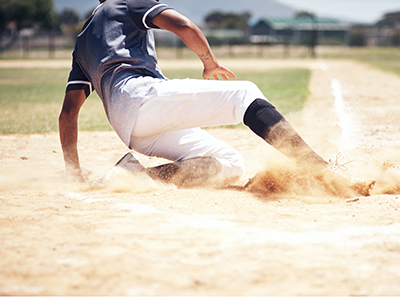 Baseball Player Sliding